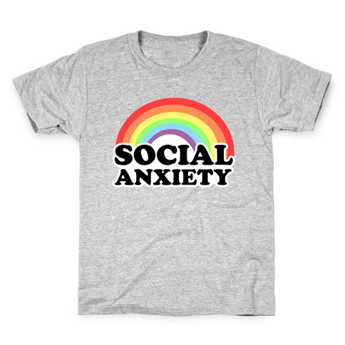 Social Anxiety Rainbow Kids T-Shirt