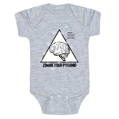 Zombie Food Pyramid Baby One-Piece