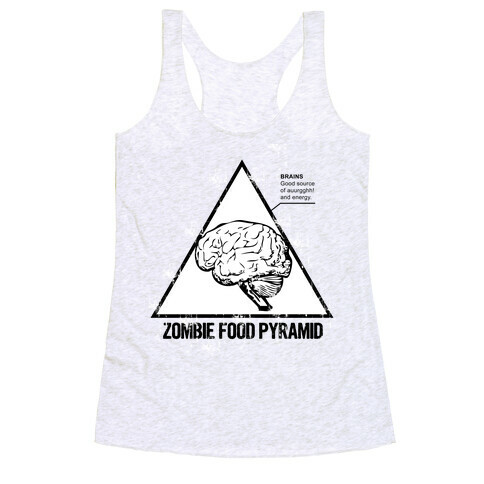 Zombie Food Pyramid Racerback Tank Top