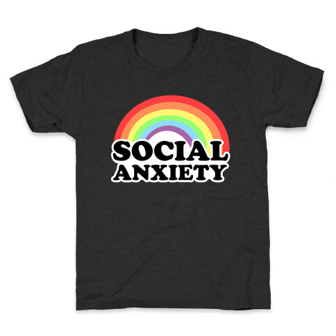 Social Anxiety Rainbow Kids T-Shirt