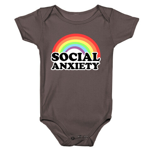 Social Anxiety Rainbow Baby One-Piece