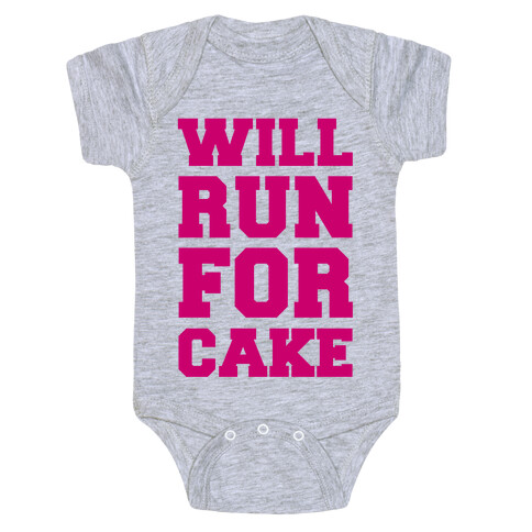 Will Run For Cake Baby One-Piece