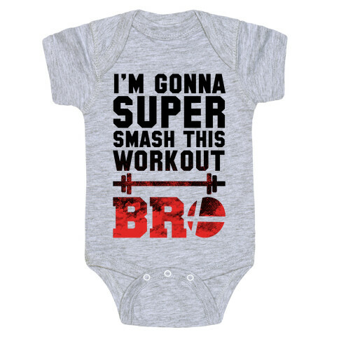 I'm Gonna Super Smash this Workout Bro Baby One-Piece
