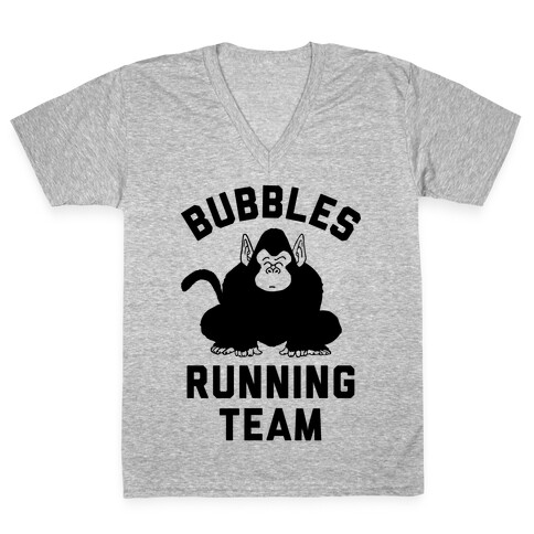 Bubbles Running Team V-Neck Tee Shirt