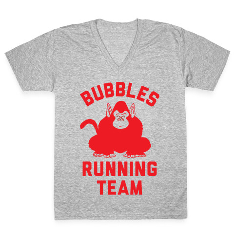 Bubbles Running Team V-Neck Tee Shirt