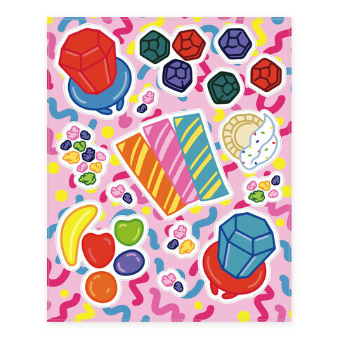 90's Candy  Stickers and Decal Sheet