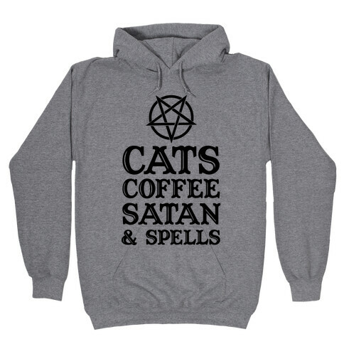 Cats Coffee Satan & Spells Hooded Sweatshirt