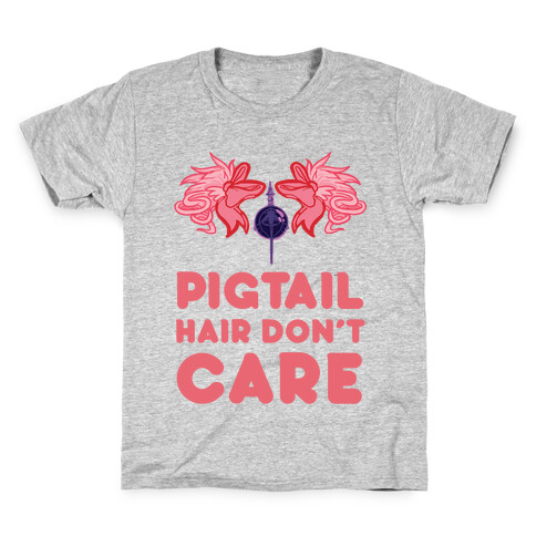 Pigtail Hair Don't Care Kids T-Shirt