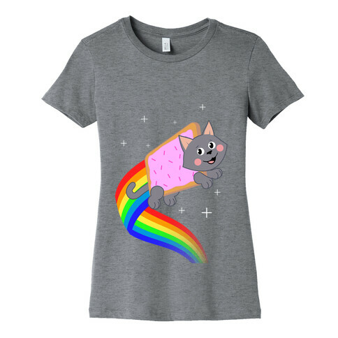 Rainbow Pastry Cat Womens T-Shirt