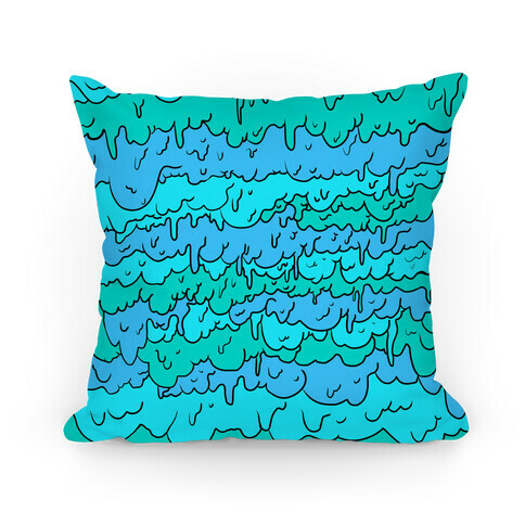 Slimy Blue Pillow Pillow