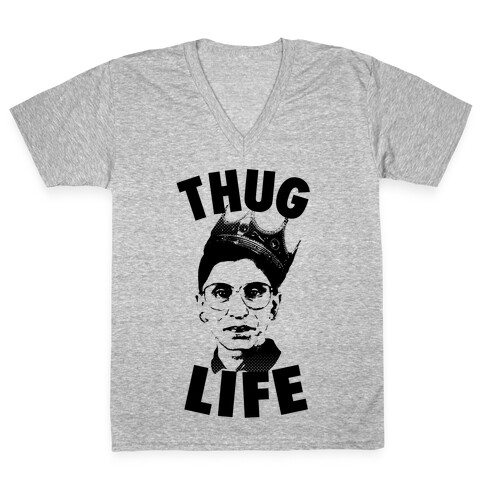 Ruth Bader Ginsberg Thug Life V-Neck Tee Shirt