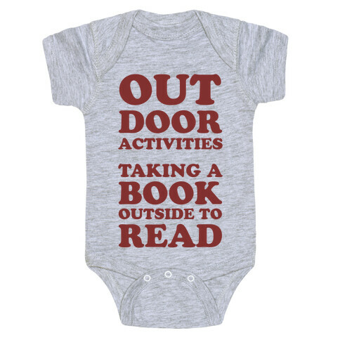 Outdoor Activities Taking A Book Outside To Read Baby One-Piece