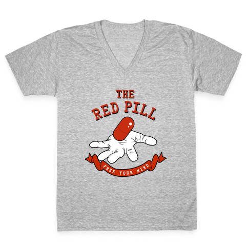 The Red Pill V-Neck Tee Shirt