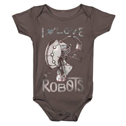 I Love Robots Baby One-Piece