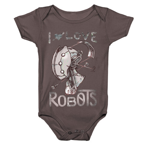 I Love Robots Baby One-Piece