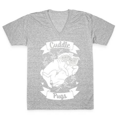 Cuddle Pugs V-Neck Tee Shirt