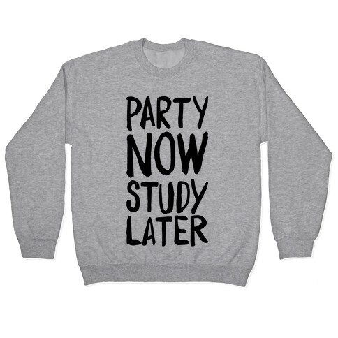 Party Now, Study Later Pullover