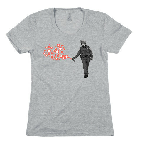 Pepper Spray Cop T-Shirt heart Womens T-Shirt