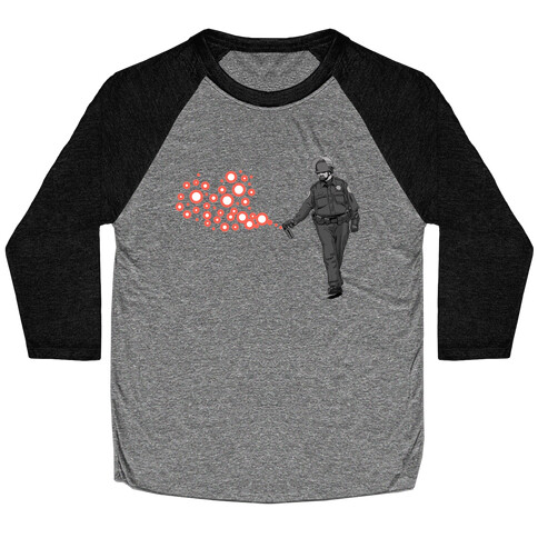 Pepper Spray Cop T-Shirt heart Baseball Tee