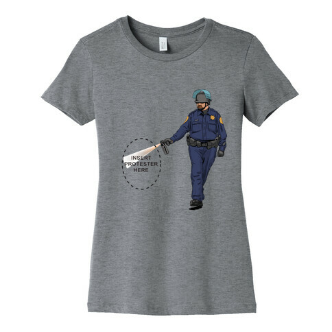 Insert Protester Pepper Spray Womens T-Shirt