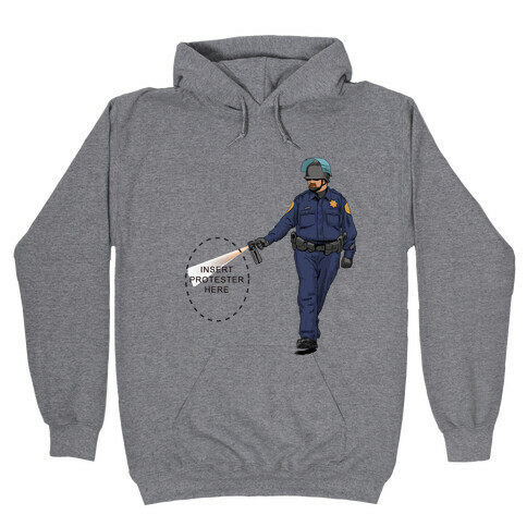 Insert Protester Pepper Spray Hooded Sweatshirt