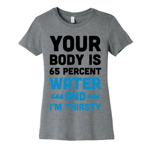 Your Body Is 65% Water And I'm Thirsty Womens T-Shirt