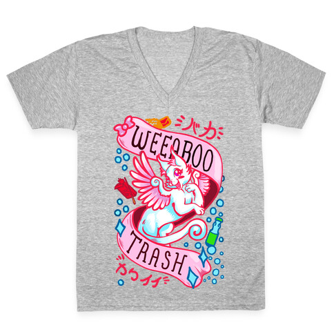 Weeaboo Trash V-Neck Tee Shirt