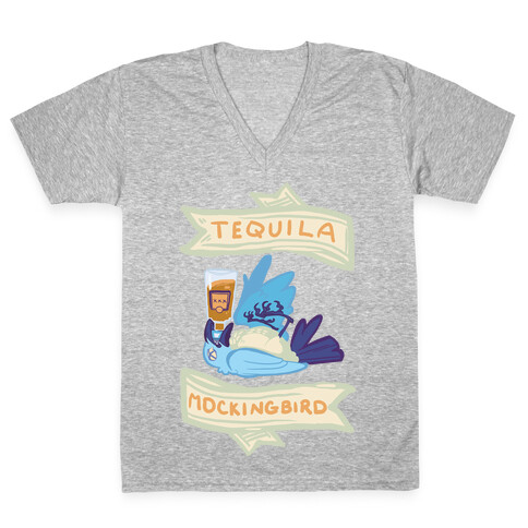 Tequila Mockingbird V-Neck Tee Shirt