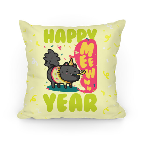 Happy Mew Year Pillow