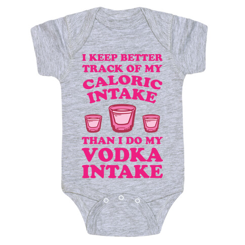 I Keep Better Track Of My Caloric Intake Than I Do My Vodka Intake Baby One-Piece
