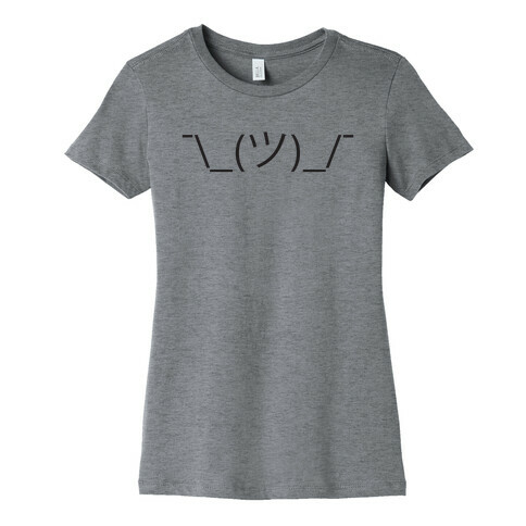 Emoticon Shrugs Womens T-Shirt