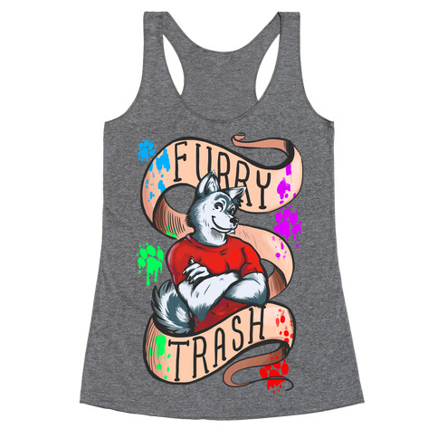 Furry Trash Racerback Tank Top