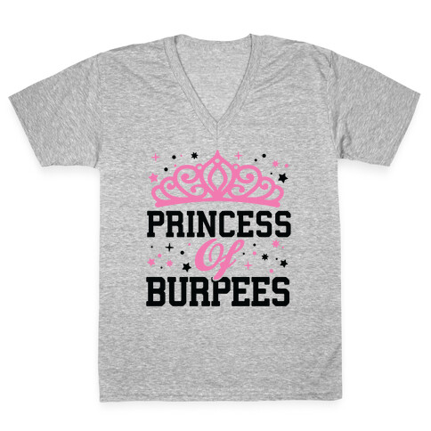 Princess Of Burpees V-Neck Tee Shirt