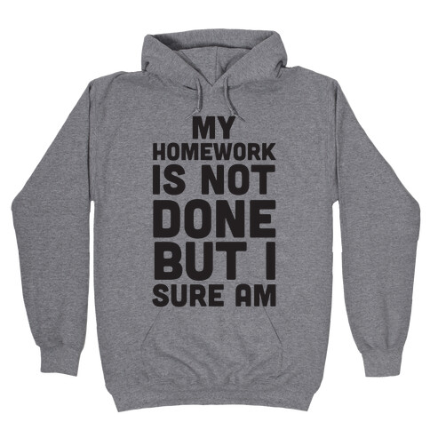My Homework Is Not Done But I Sure Am Hooded Sweatshirt