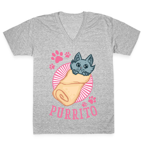 Purrito V-Neck Tee Shirt