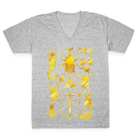 Golden Bug Collector V-Neck Tee Shirt