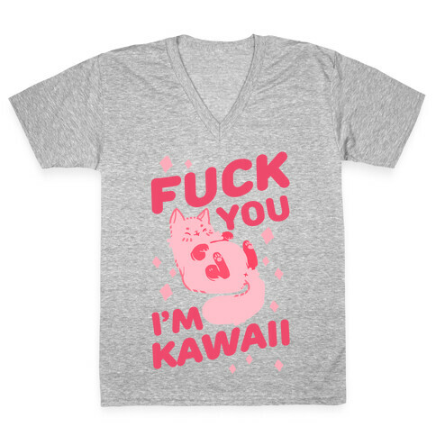F*** You I'm Kawaii V-Neck Tee Shirt