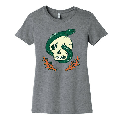 Skull and Coral Crossbones Womens T-Shirt