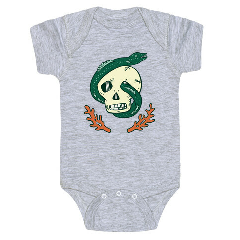 Skull and Coral Crossbones Baby One-Piece