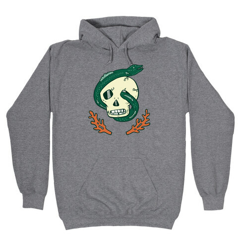 Skull and Coral Crossbones Hooded Sweatshirt