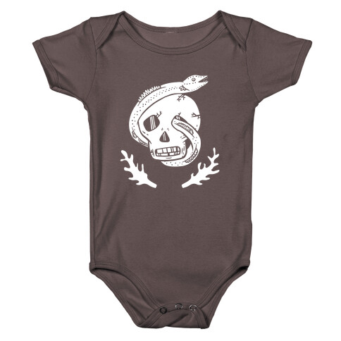 Skull and Coral Crossbones Baby One-Piece