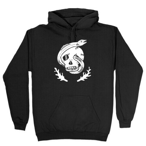 Skull and Coral Crossbones Hooded Sweatshirt