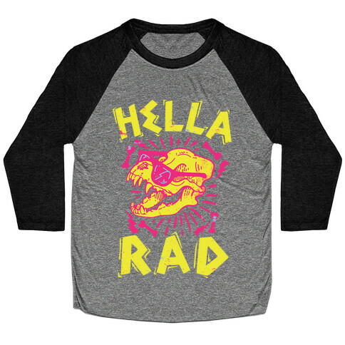 Hella Rad Skull Baseball Tee