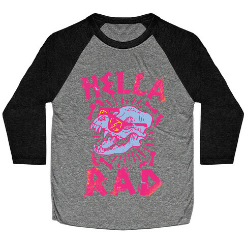 Hella Rad Skull Baseball Tee