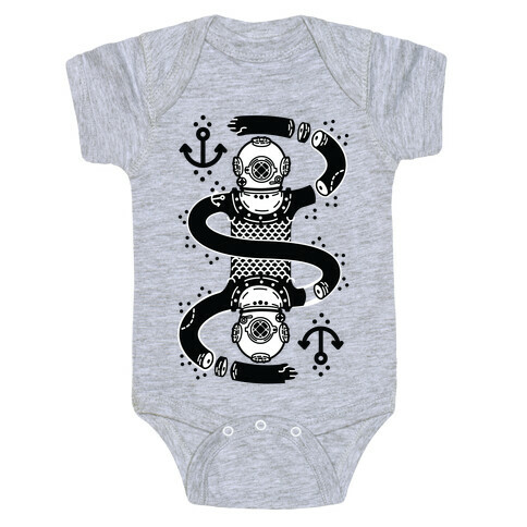 Diver Chopped and Reflected Baby One-Piece