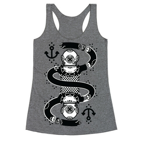 Diver Chopped and Reflected Racerback Tank Top