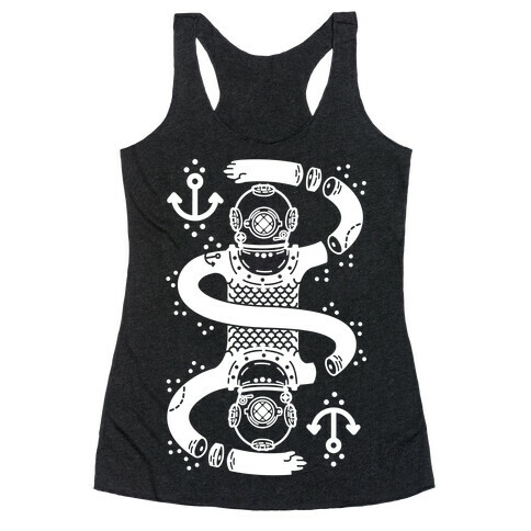 Diver Chopped and Reflected Racerback Tank Top