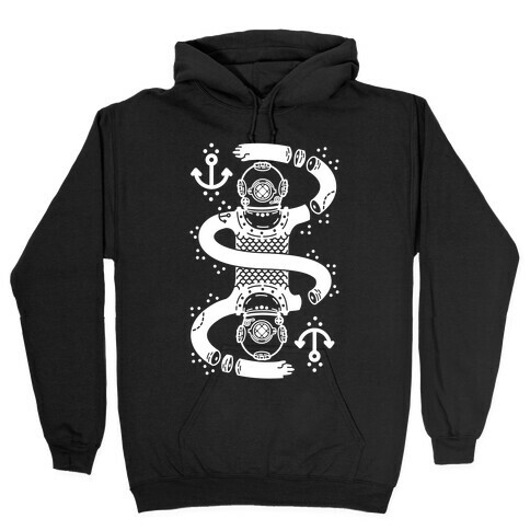 Diver Chopped and Reflected Hooded Sweatshirt
