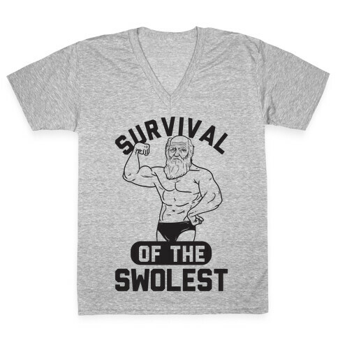 Survival Of The Swolest V-Neck Tee Shirt