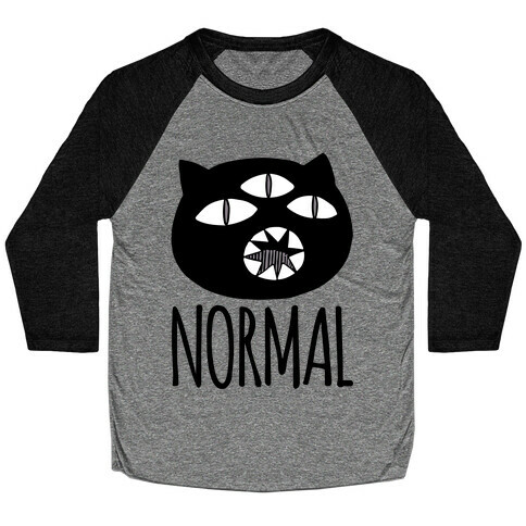 Completely Normal (Kuro cat) Baseball Tee